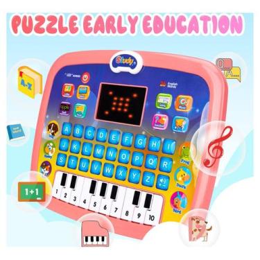 Imagem de Tablet Toy Educação Infantil de 1 a 9 anos Puzzle Interactive Pink - L