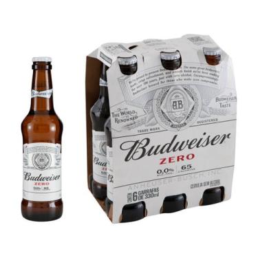 Imagem de Cerveja Budweiser Zero sem Álcool 6 Garrafas 330ml