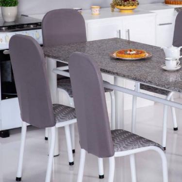 Imagem de Kit 4 Capas Encosto Cadeira Ferro Tubular Cozinha E Jantar