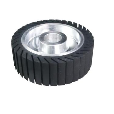 Imagem de Lixadeira de correia de roda centrífuga de borracha de 150 mm, 6 x 2 polegadas, 6 x 1 polegada, mangas de lixa 473 x 50 mm, roda 150 x 50 x 32 mm