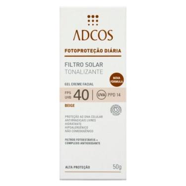 Imagem de Adcos Protetor Solar Gel Creme Tonalizante Fps 40 Beige 50g