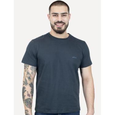 Imagem de Camiseta Ellus Masculina Cotton Fine Duocolor Classic Azul Marinho, S/