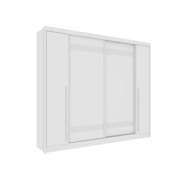 Imagem de Guarda Roupa Casal Cairo 4 Portas Correr E Articulada Tcil Neve