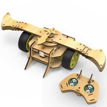 Imagem de Kit Robótica Educacional STEM Montagem Carro Cavalier MDF - Maker Stor