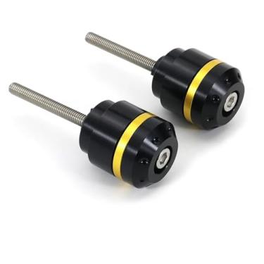 Imagem de BYYINGSUS Tampões de tampa de extremidade de barra compatíveis com CBR1100XX VFR800 VFR1200F VTR1000 RC51 CB1000R CB300R CB125R CB650F NC750S (estilo A dourado)