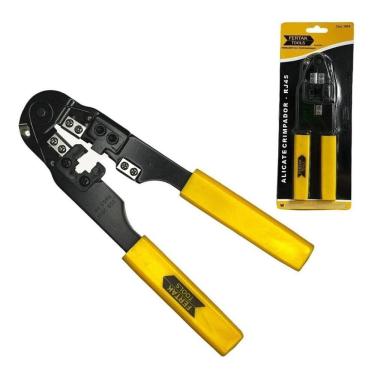 Imagem de Fertak Alicate Crimpador Cortador Decapador Fios Prof Rj45