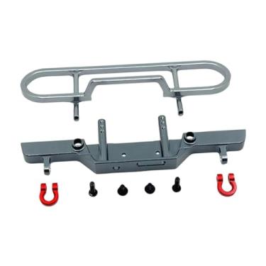 Imagem de MERIGLARE Barra de proteção frontal para acessório RC em escala 1/24, resistente, fácil de instalar, reparar e atualizar, substituição para Fcx24M D90, Cor Titânio