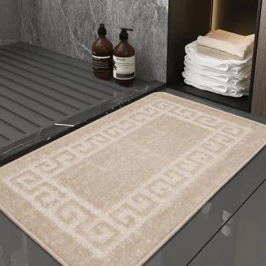 Imagem de 2 Tapete Banheiro Grego Grande Antiderrapante Ce Bg 50x80