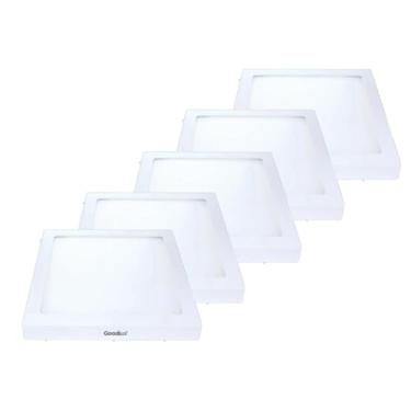 Imagem de Kit Com 5 Plafon Painel Led Sobrepor Quadrado 18w 6500k 23x23 Luminária Bivolt Alta Eficiência Branco Frio Goodlux