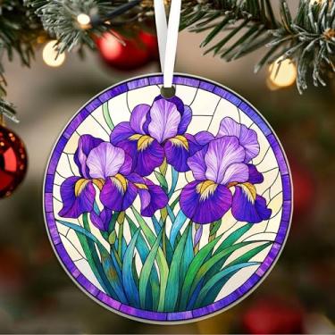 Imagem de Enfeite acrílico de flor do mês de nascimento de fevereiro - Apanhador solar de vitral íris do vale de fevereiro - flores para pendurar na janela - presente de aniversário para melhores amigos - mãe