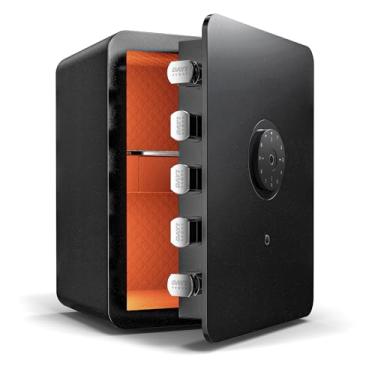 Imagem de DAYI Cofre biométrico para impressões digitais, 2,8 metros cúbicos cofres domésticos com gaveta de joias, touchpad digital de luxo, seguro para dinheiro, objetos de valor, sistema de alarme duplo - DF