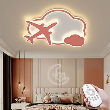 Imagem de Luminária de teto LED regulável, luminária de teto moderna para meninos e meninas, quarto, sala de estar, luzes decorativas com controle remoto, luminária de parede, restaurante, escritório,