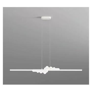 Imagem de Lustre de acrílico com design de nuvem, luminária pendente longa de tira para sala de estar, mesa de jantar, sala de cozinha, ilha, luminária de linha simples, lâmpadas de lustre