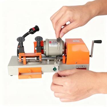 Imagem de Máquina copiadora de chaves multifuncional de cabeça dupla,para chaves de fechadura de porta e carro,para iniciantes e chaveiros de barraca