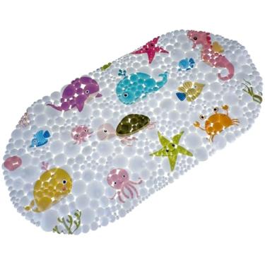 Imagem de Tapete Para Banheiro Antiderrapante Infantil Com Ventosa Box Banho Bebê Criança (Tartarugas)