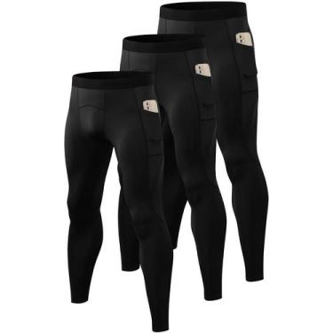 Imagem de Calças de treino de compressão SPVISE para corrida de ginástica mascul