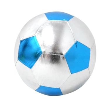 Imagem de Deevoka Bola de futebol infantil de 25 cm, brinquedo interativo de PVC leve e brilhante, bola esportiva para treinamento, presente para jogos e esportes ao ar, Azul