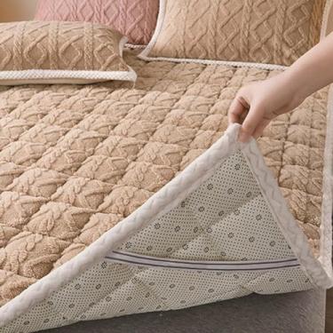 Imagem de Almofada de cama individual, cor 6, almofada de cama fofa, almofada de colchão, duplo, almofada de cobertor, pode ser usado durante todo o ano (cor 3, 180 * 200 cm)