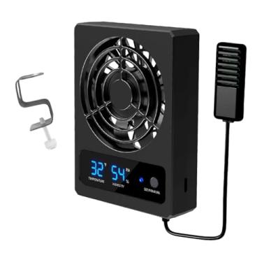 Imagem de Whtkoph Ventilador de ventilação para répteis Ventilador silencioso preciso com controle de umidade e alarme de alta temperatura Medidor de umidade para, Fahrenheit