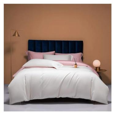 Imagem de Roupa de cama 100% algodão, solteiro, Queen, King, conjunto de lençol de cima e capa de edredom (D Queen)