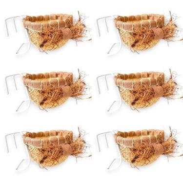 Imagem de 6 Ninho De Juta Corda Sisal Canário Sabiá Pássaros Pequenos - Shop Mai