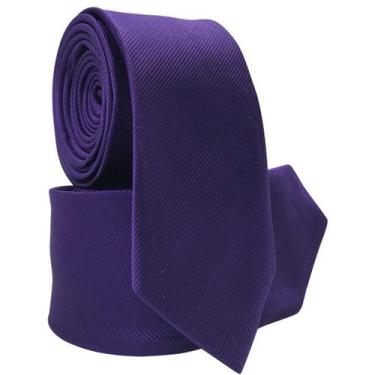 Imagem de Gravata Social Risco Fino Padrinho Evento - oem, Roxa risco fino