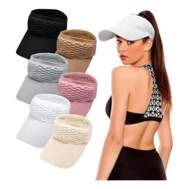 Imagem de Chapéu Feminino Respirável De Cor Sólida Com Viseira E Aba Longa - oem