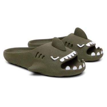 Imagem de Chinelo Infantil Tubarão Slide Feminino Masculino Casual Micro Expandido Confortável-Unissex