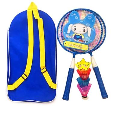 Imagem de Conjunto de raquete de badminton infantil para crianças de 3 a 12 anos, coordenação de exercícios de alta elasticidade, fio de nylon, conjunto de badminton para crianças(A)