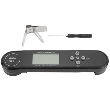 Imagem de Termômetro digital de carne, ‑22 ℉‑572 ℉ ou ‑30 ℃‑300 ℃ Termômetro digital multifuncional de leitura instantânea para alimentos dobrável com rotação de 180° Termômetro de carne rápida para fritar, chu