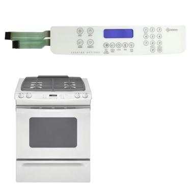 Imagem de Interruptor de membrana para Whirlpool Range/Forno - Substituição direta para WPW10207930, 1547593, AP6017096, PS11750391, EAP11750391, W10177224-Painel de controle touchpad (branco)