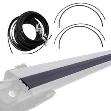 Imagem de 4 tiras de borracha para T-hule Wingbar Evo Edge 711X/721X barra transversal de rack de teto de carro 134.6 cm com acesso rápido Interf, tiras de vedação T-slot selante de isolamento de ruído vedação