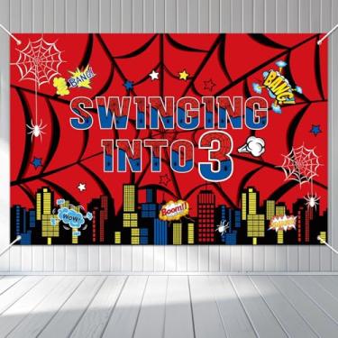 Imagem de SAVITA Decorações de Banner Aniversário Aranha, 100x150cm Tema de Desenho Animado Cenário Decoração Festa para Meninos e Meninas Chá Bebé Artigos Festas Aniversário (3)