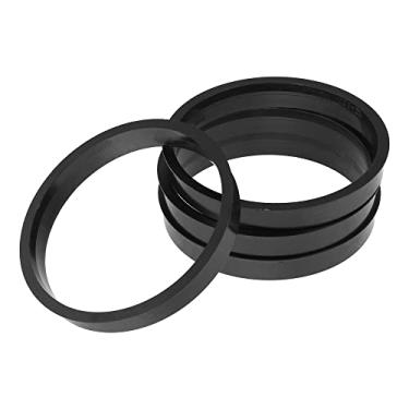 Imagem de X AUTOHAUX 4 peças de plástico 71,5 mm a 66,1 mm anéis centrados no cubo do carro espaçador central do furo da roda