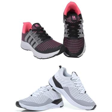 Imagem de Tênis Feminino Esportivo Caminhada Academia Corrida Kit