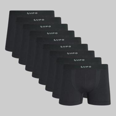 Imagem de Kit 9 Cuecas Lupo Boxer Micromodal Sem Costura 00661, Grafite, G