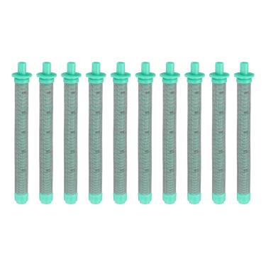 Imagem de Generic 10 filtros de pistola de pulverização sem ar, malha 60, verde, aço inoxidável, filtro de tinta, tipo push-on