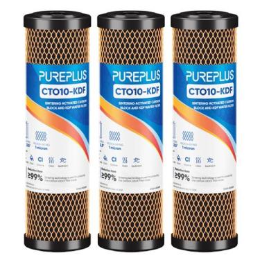 Imagem de Filtro de água PUREPLUS CTO de 10 x 2,5" de carbono ativado, pacote co