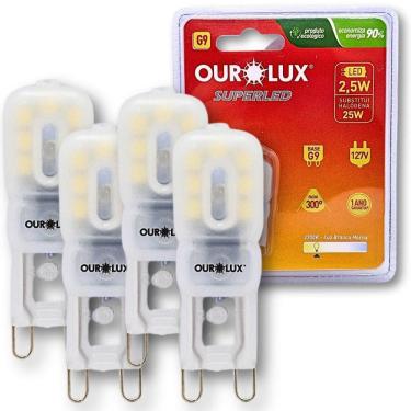 Imagem de Kit 4 Lâmpada Led Bipino 2,5W G9 2700K Branco Quente Ourolux