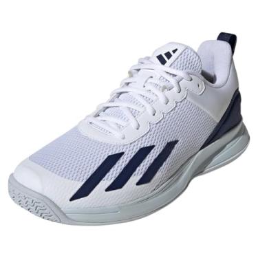 Imagem de adidas Tênis masculino Courtflash Speed, Branco/azul escuro/azul halo, 45