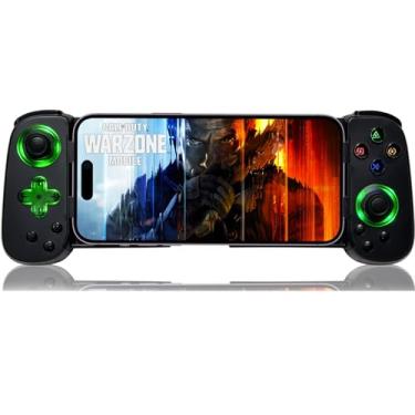 Imagem de arVin Mobile Gaming Controller for iPhone Android with Phone CASE Support & Green Light, Wireless Gamepad for iPhone/iPad/Samsung/Tablet/Switch/PS4/PC, Play Xbox Cloud Gaming/PS Remote Play/Steam Link