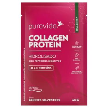 Imagem de Collagen Protein - 10 Sachês 40g Berries Silvestres - Puravida