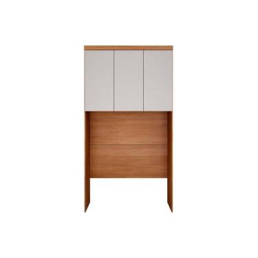 Imagem de Armário Ponte Modulado Aéreo Solteiro Rizon/Linea c/ 3 Portas Cumaru/Fendi 25 - Novo Horizonte