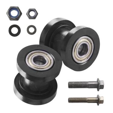 Imagem de Shakas Tensor de corrente de 2 peças, guias de roda dentada de rolamento de 8 mm/0,3 polegadas e 10 mm/0,4 polegadas, peças de reparo modificadas, adequado para a maioria das motocicletas veículos