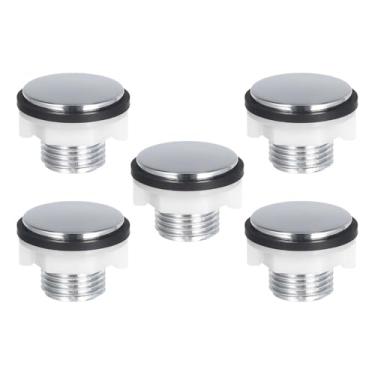 Imagem de Generic 5 peças de tampa para furo de pia de cozinha, tampa para furo de, tampão à ferrugem para entrada de água lateral do tanque do vaso, Rosca de 21 Mm