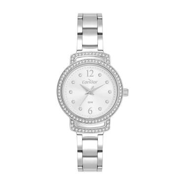 Imagem de Kit Relógio Condor Feminino Brilho Prata - CO2035NUX/K4K-Feminino