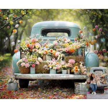 Imagem de Kate Pano de fundo de mola de caminhão ao ar livre para fotografia de flores e pano de fundo, 3 x 2,4 m