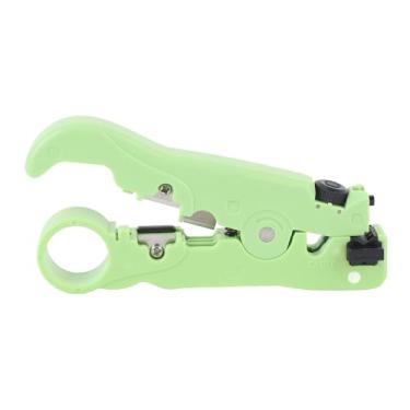 Imagem de Ferramenta profissional de corte para decapagem de fios com profundidade ajustável, cabo coaxial, rede de TV, descascador de fibra com dois modos de corte para cabos de fibra