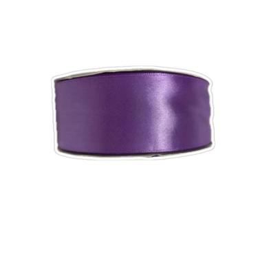 Imagem de ROLO Fita de Cetim Simples N°9 38mm, 50mts ideal para presentes, decorações, festas visual elegante e integração estilosa(LILÁS ESCURO (COR 168))