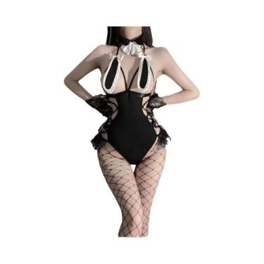 Imagem de Body De Cosplay Sexy Sem Mangas Com Gola Alta E Costas Vazadas Para Ha